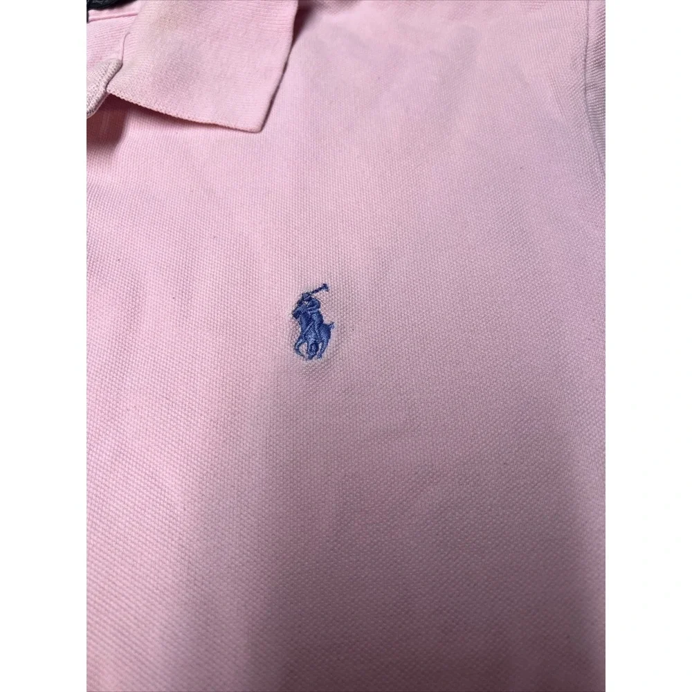 Vintage Polo Ralph Lauren Polo Shirt Men's XXL Pink Blue Pony‎ Rugby See Details